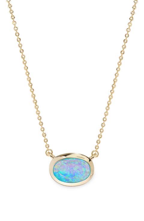 She's a Boss Lab Created Opal Pendant Necklace