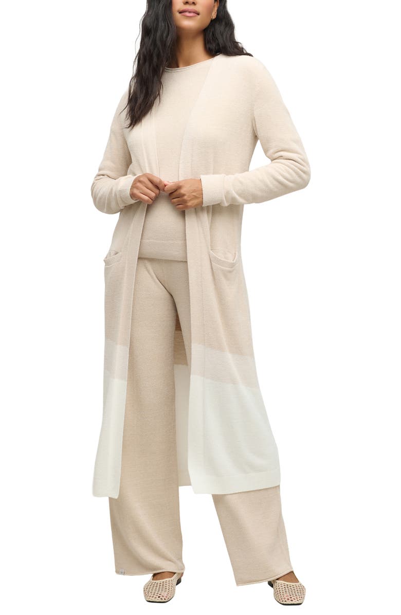 Barefoot Dreams<sup>®</sup> CozyChic<sup>®</sup> Ultra Lite<sup>®</sup> Wavy Colorblock Long Cardigan, Main, color, 