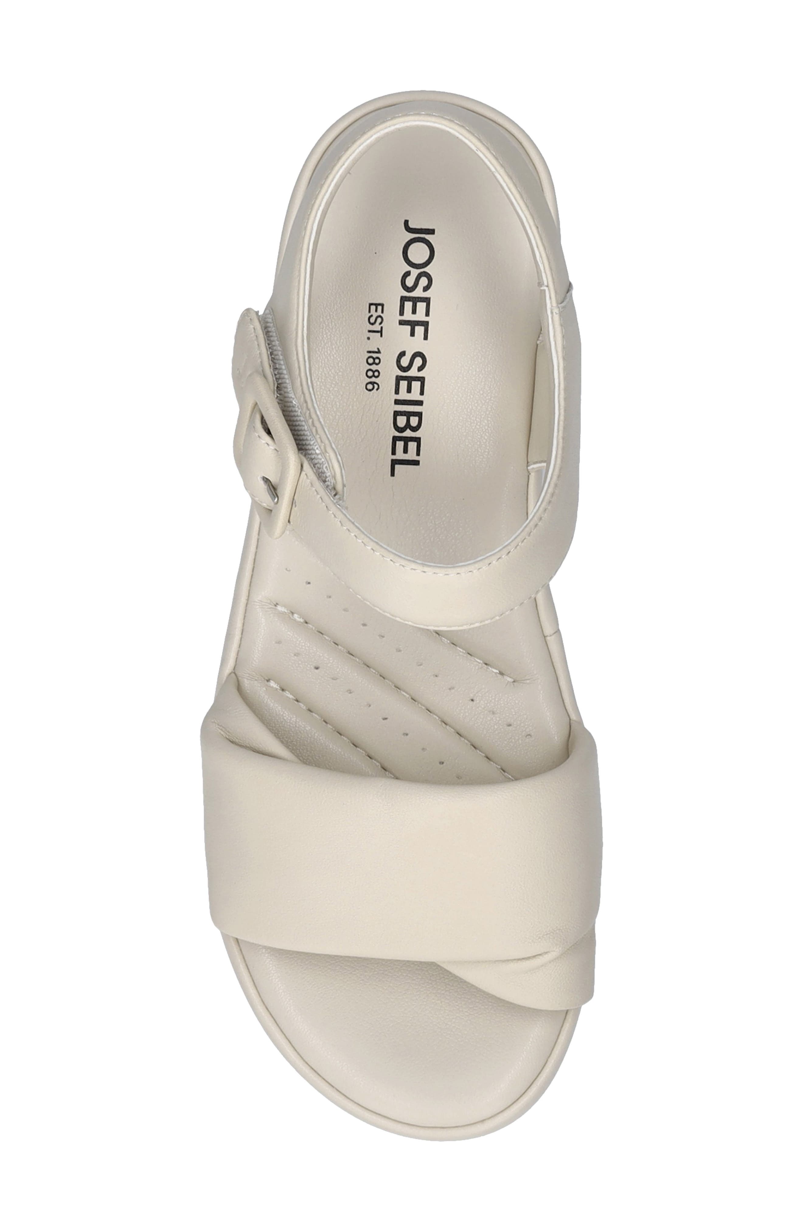 Eve 02 Ankle Strap Platform Wedge Sandal, Alternate, color, BISCUIT