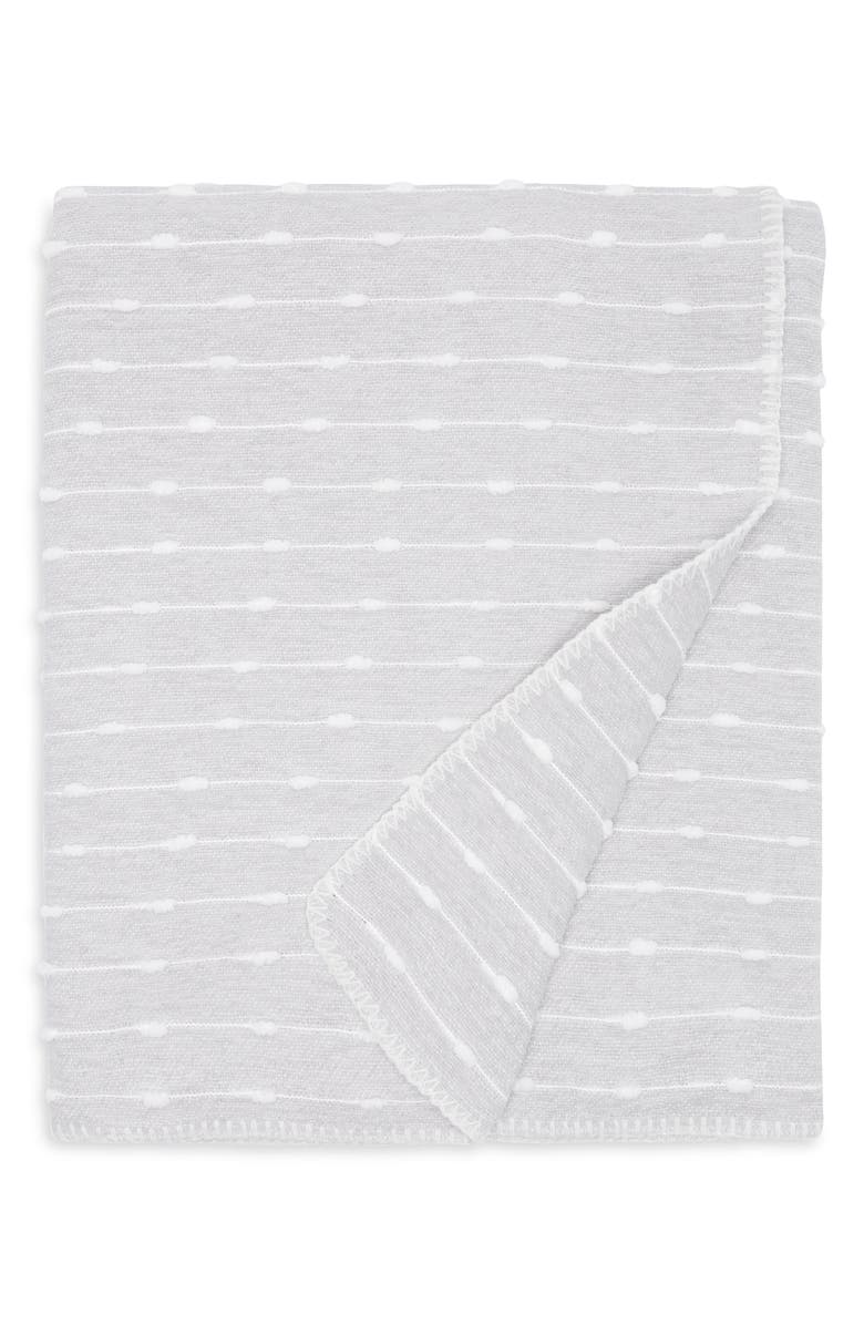 ARTISAN 34 Stripe Chenille Throw, Main, color, Light Grey