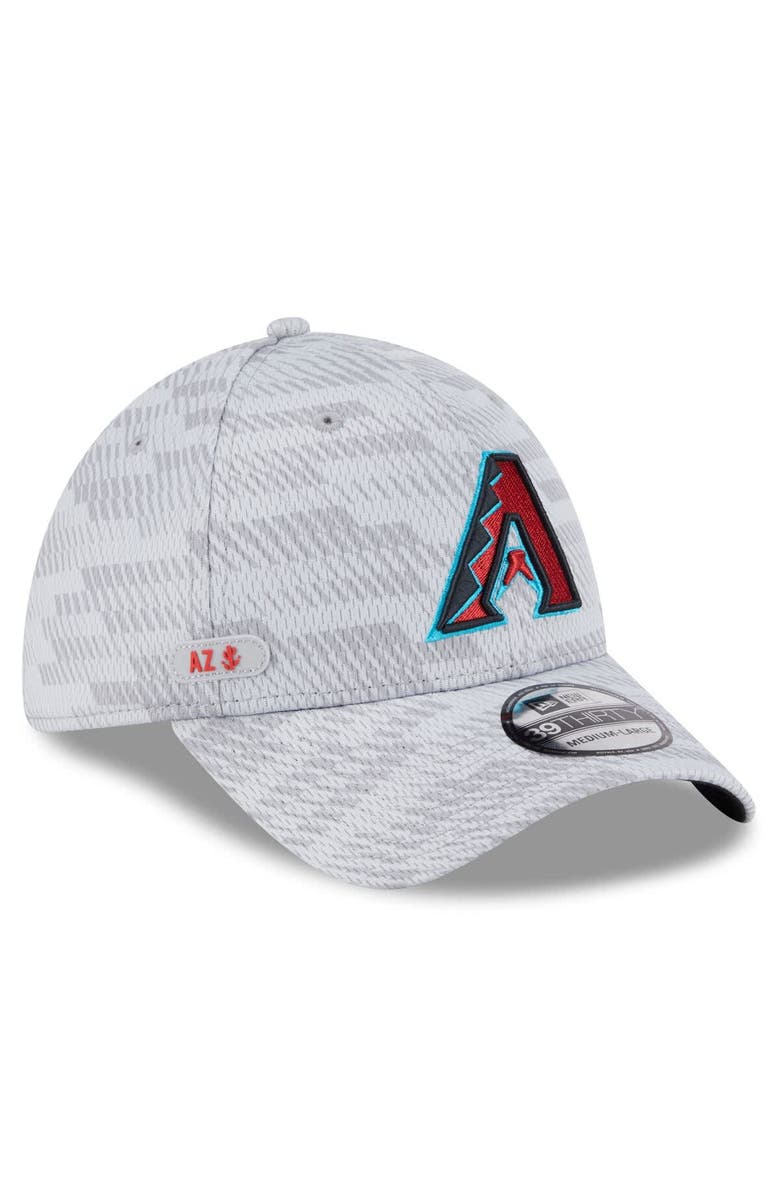 New Era Men's New Era Gray Arizona Diamondbacks 2025 MLB Clubhouse 39THIRTY Flex Hat, Main, color,