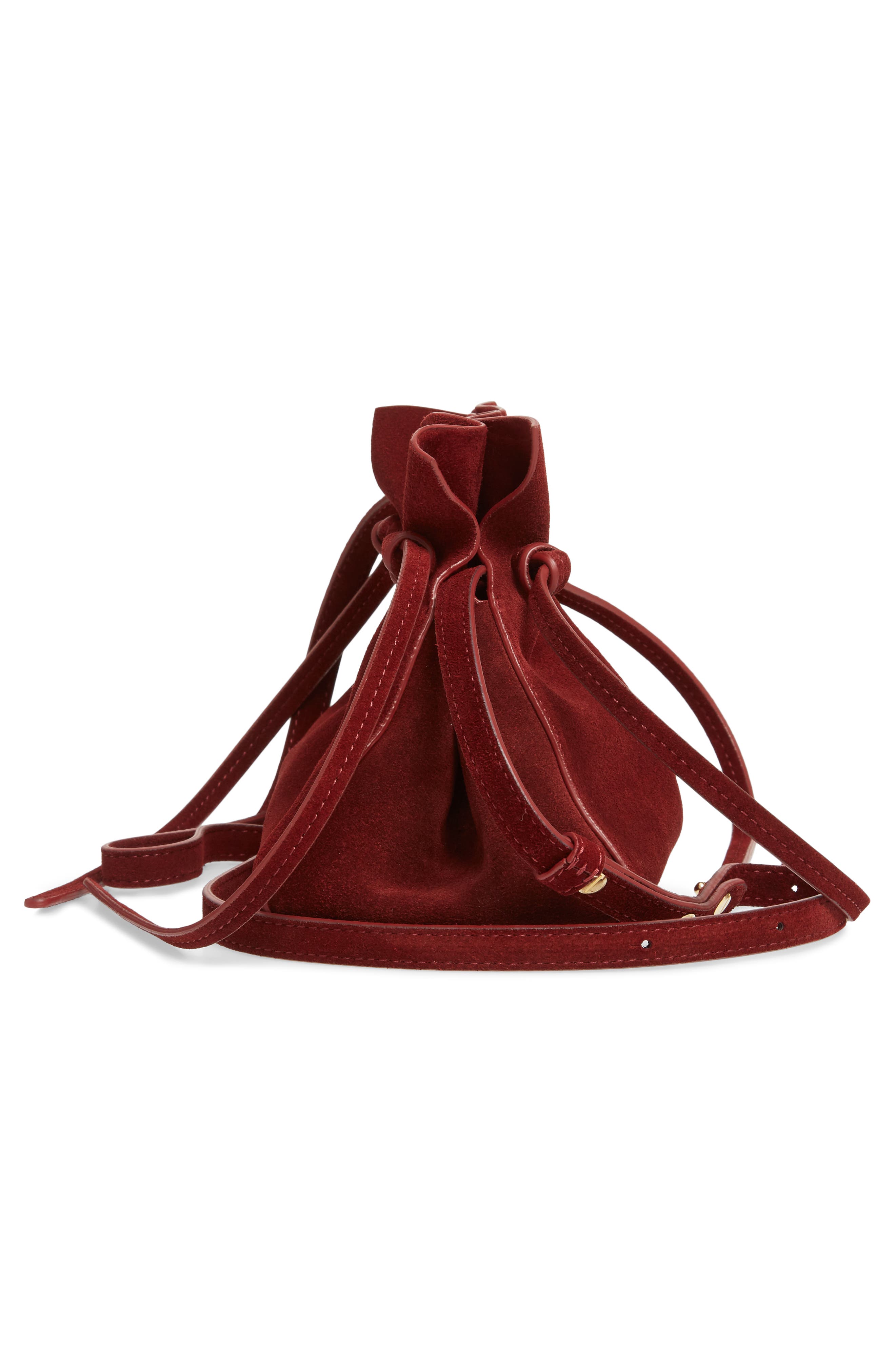 Mansur Gavriel Mini Suede Drawstring Bag, Alternate, color, 