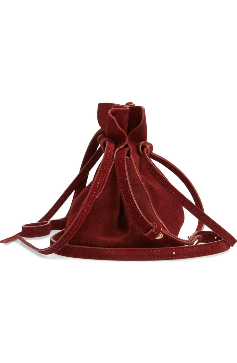 Mansur Gavriel Mini Suede Drawstring Bag, Alternate, color,