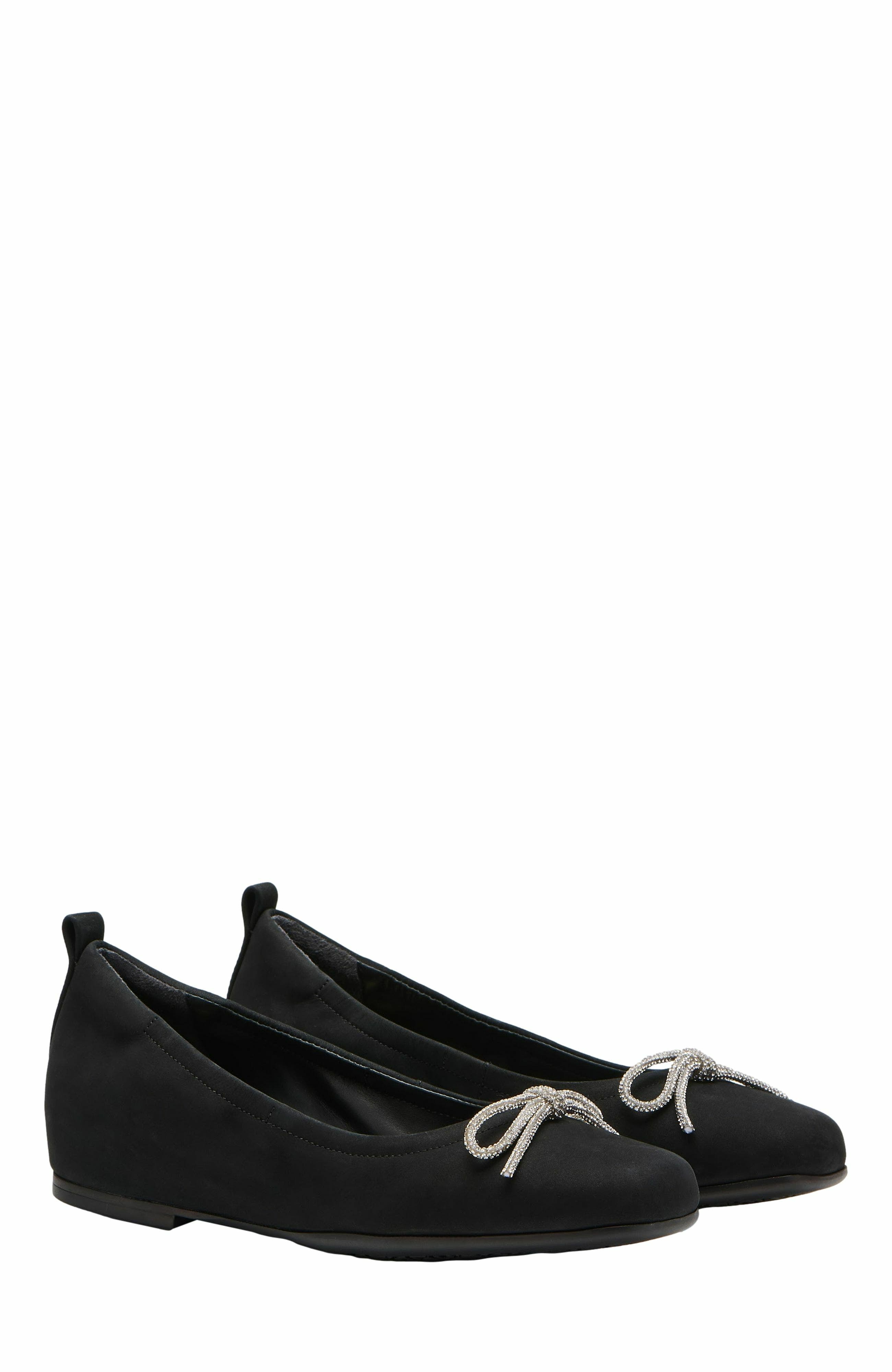 Cadence Bow Ballet Flat, Alternate, color, Black Sparkle