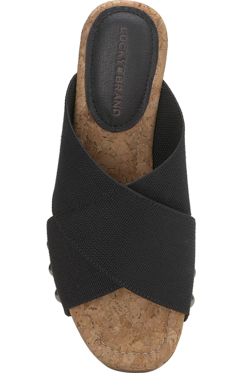 Lucky Brand Valmai Platform Wedge Slide Sandal, Alternate, color,