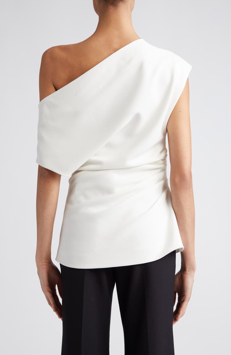 Proenza Schouler One-Shoulder Matte Crepe Top, Alternate, color, 