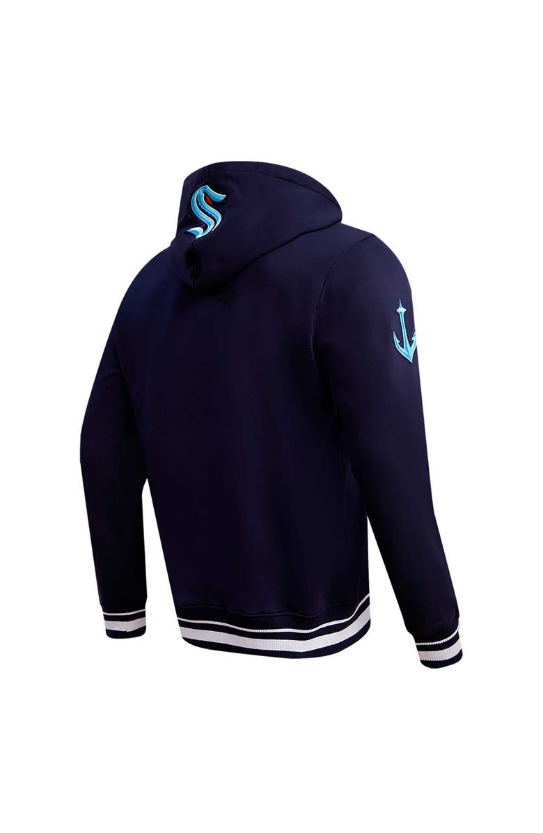 PRO STANDARD Men's Pro Standard Deep Sea Blue Seattle Kraken Retro Classic Fleece Pullover Hoodie, Alternate, color, Navy