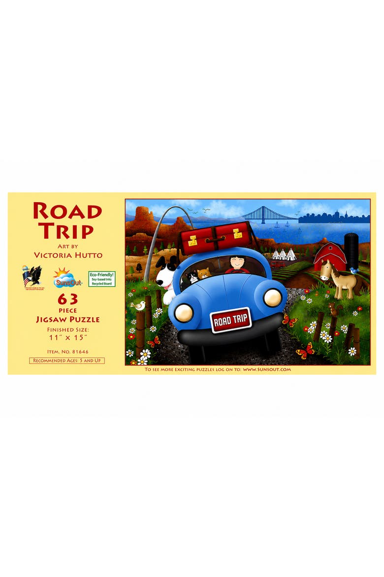 Road Trip 63 piece Jigsaw Puzzle for Adults, Alternate, color, Multicolor