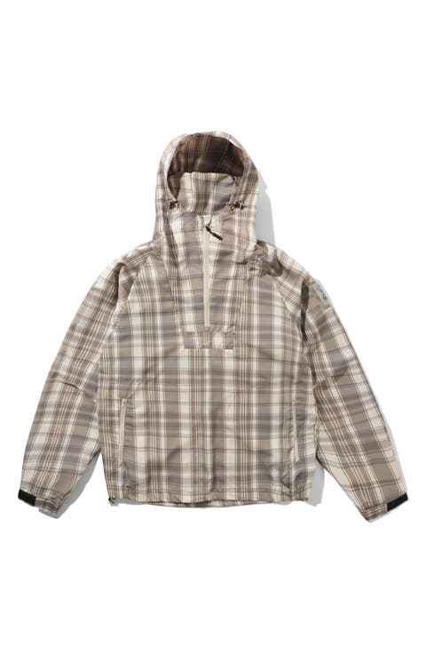 Equipment Plaid Nylon Ripstop Hooded Anorak