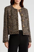 ST. JOHN Metallic Eyelash Tweed Jacket