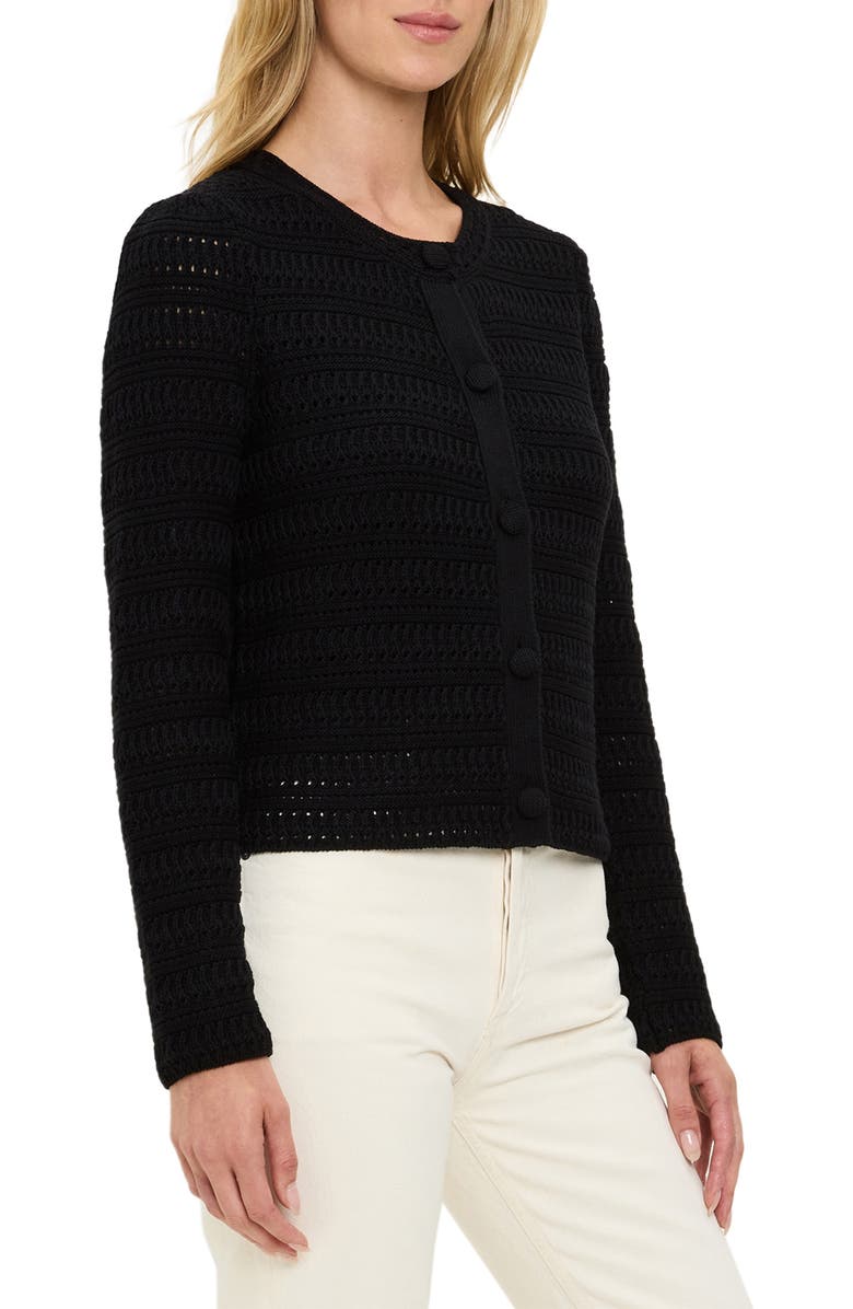 Michael Stars Winona Cardigan, Alternate, color, Black