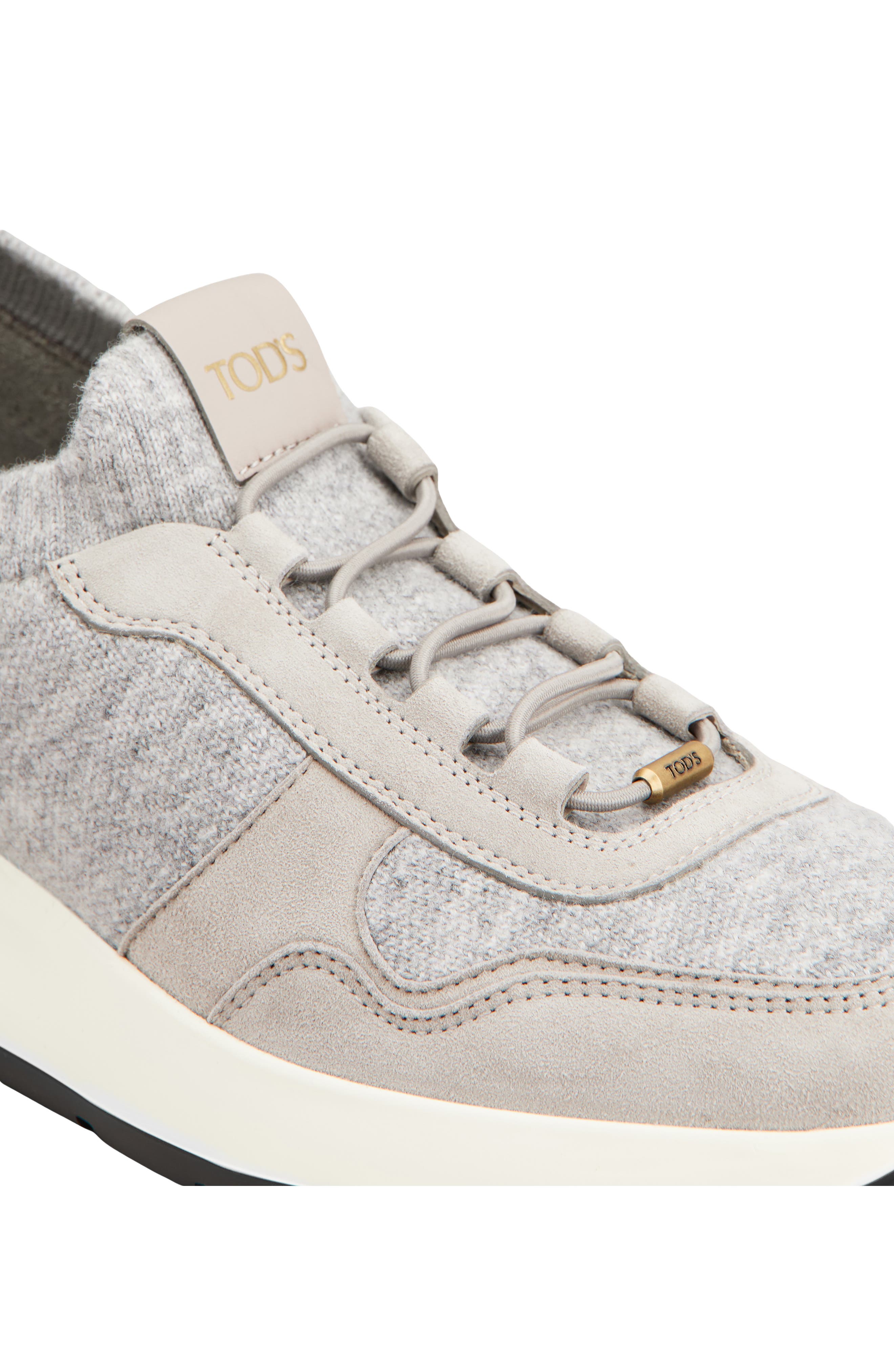 Leather & Textile Sneaker, Alternate, color, GRIGIO VAPORE