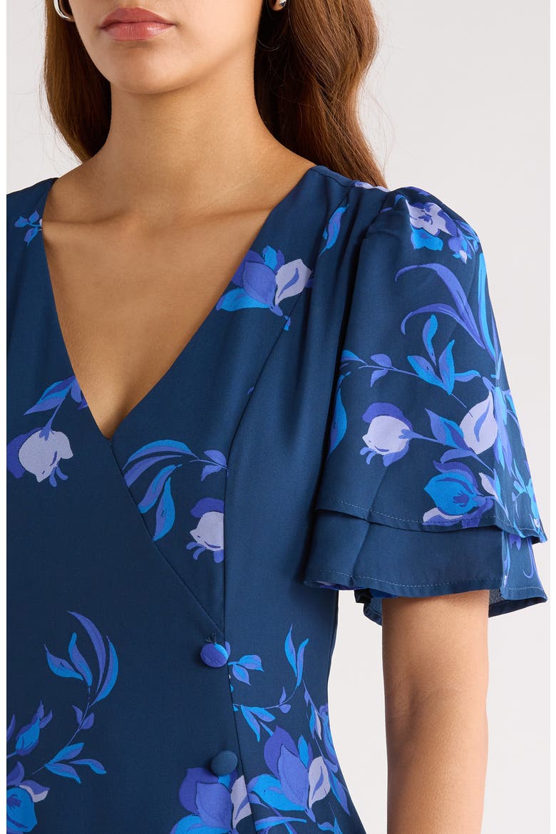 Niva Floral Rivane Minidress, Alternate, color, NAVY-BLUES