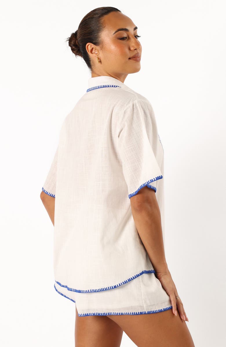 Petal & Pup Tobi Whipstitch Button-Up Shirt & Shorts Set, Alternate, color,