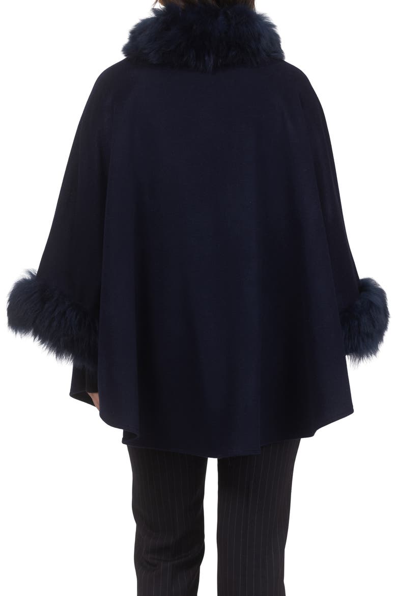 Wool And Cashmere Cape, Alternate, color, NAVY