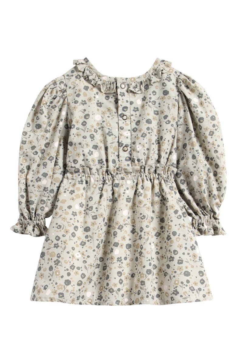 Pehr Ruffle Puff Sleeve Organic Cotton Dress, Alternate, color, Forget-Me-Not