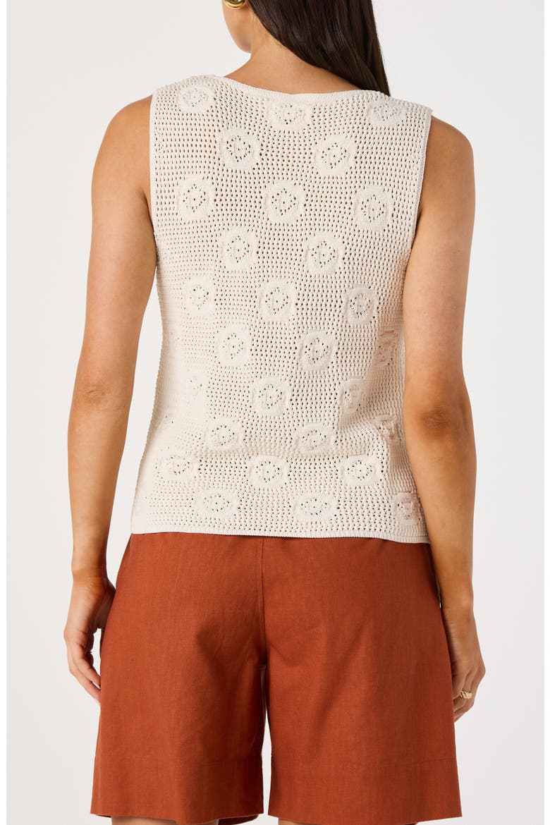 Maverick Crochet Tank, Alternate, color, CREAM