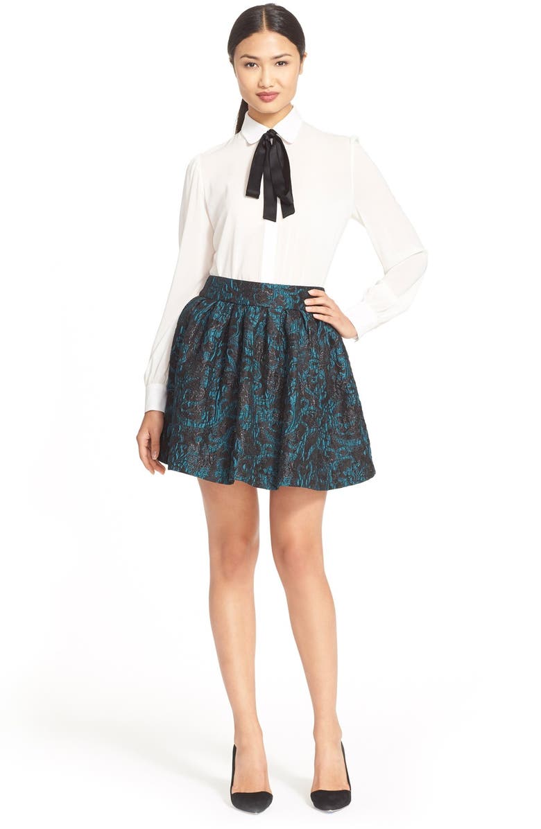 Alice + Olivia 'Janis' Stretch Silk Blouse, Alternate, color,