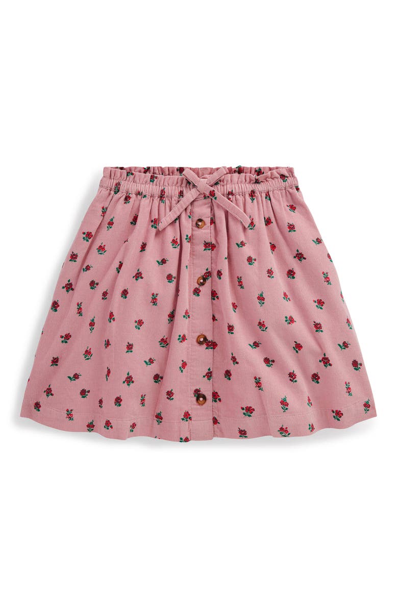 Kids' Cotton Button-Through Skirt, Main, color, RED HEARTS