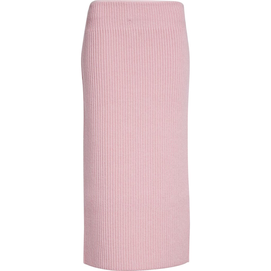 Givenchy Wool & Alpaca Blend Rib Midi Skirt In Pink
