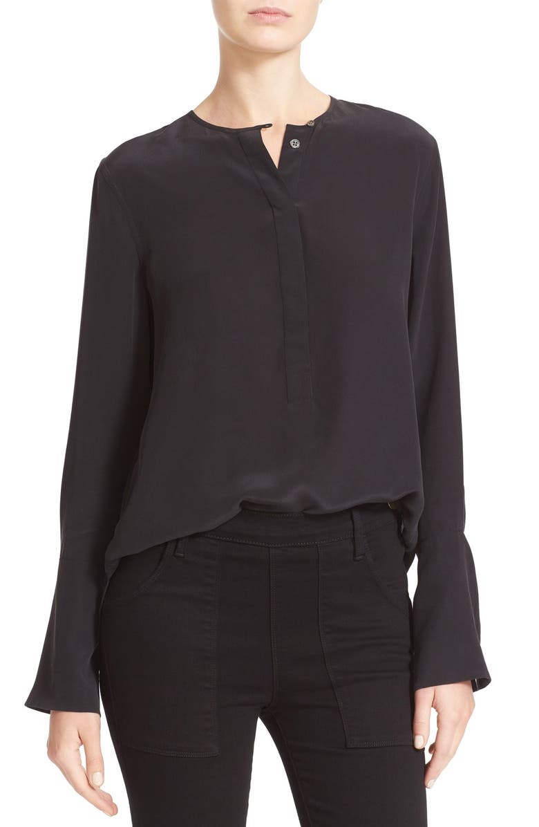 Equipment Kenley Bell Cuff Silk Blouse, Main, color, 