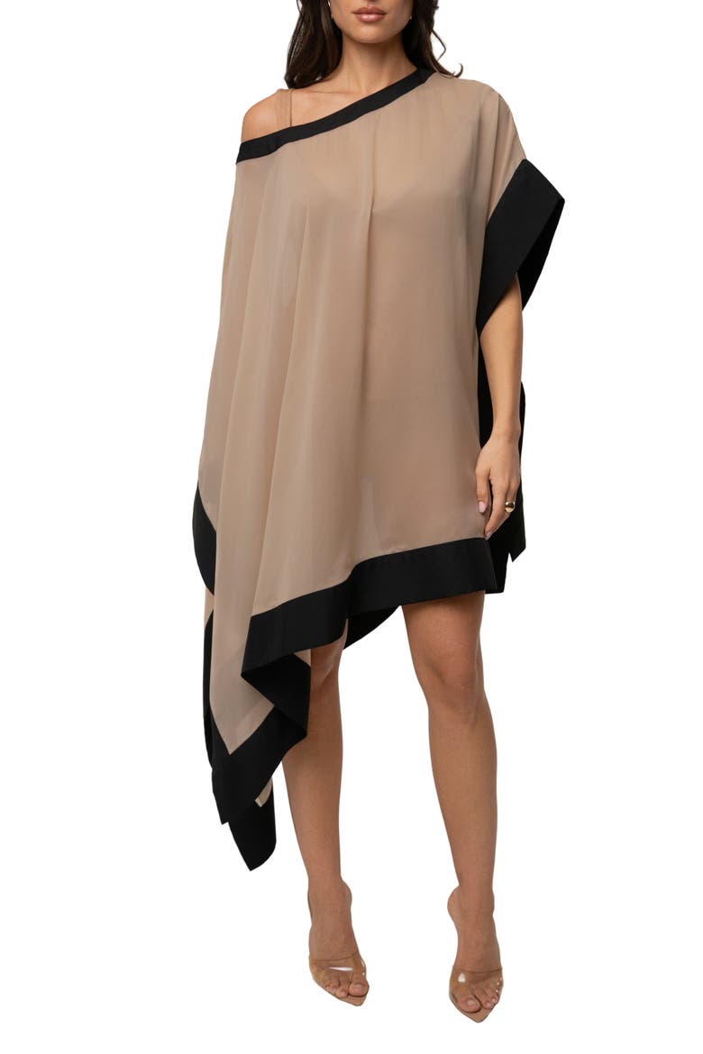 Lysette Contrast Top, Main, color, Beige