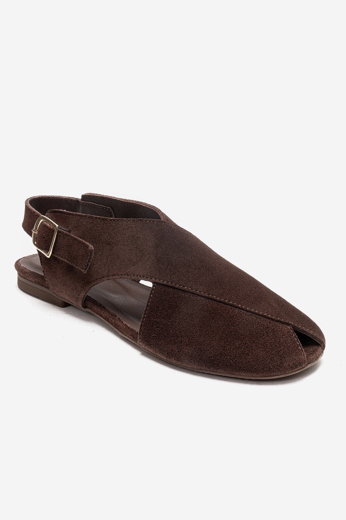 Forever & Always Shoes Monaro Leather Sandal, Alternate, color, Brown Suede