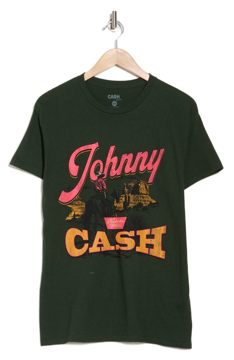 Merch Traffic Johnny Cash Nashville Tennessee Cotton Graphic T-Shirt, Alternate, color, 