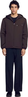SANDRO Hooded zip-up jacket