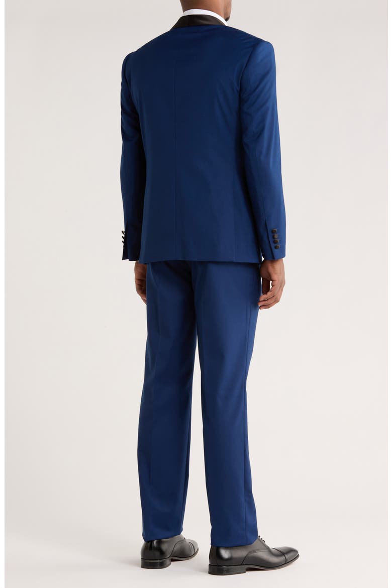 Blue Shawl Collar 3-Piece Tuxedo, Alternate, color, INDIGO