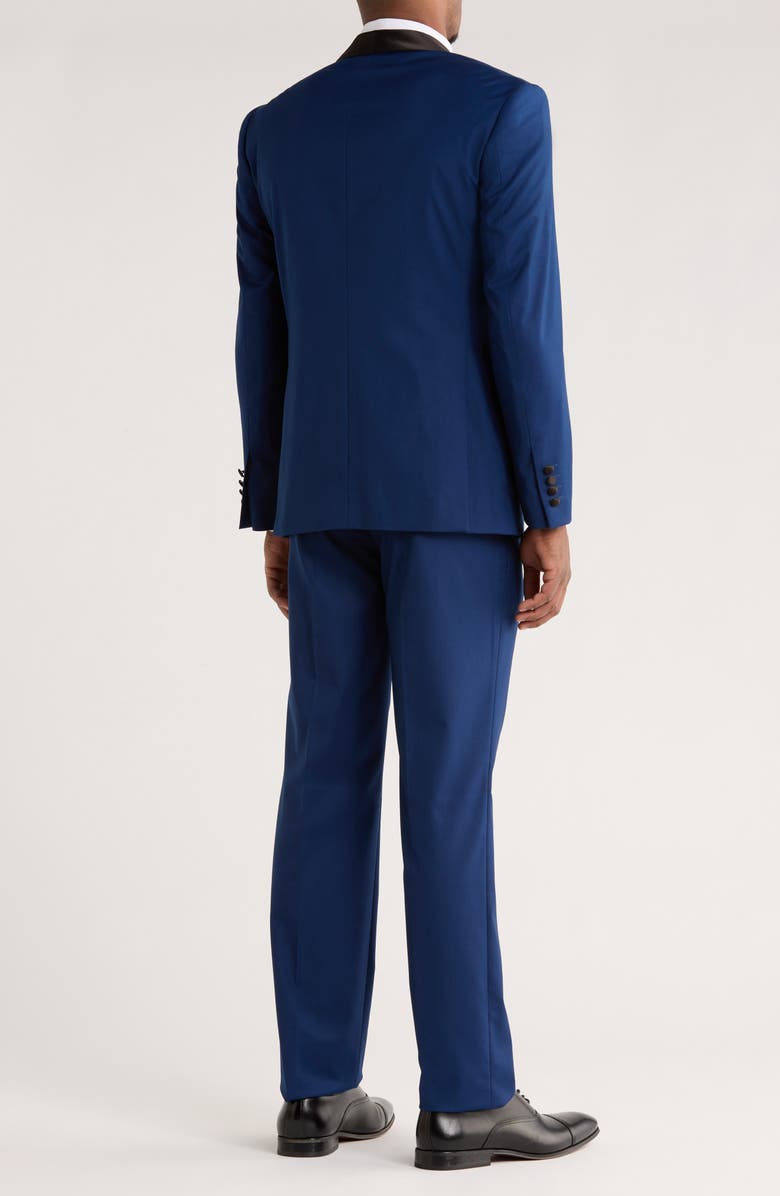 ZEGARIE Blue Shawl Collar 3-Piece Tuxedo, Alternate, color, Indigo