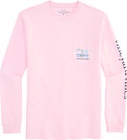 vineyard vines Shining Sea Long Sleeve Cotton Graphic Pocket T-Shirt