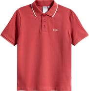 BOSS Kidswear Kids' Tipped Cotton Piqué Polo