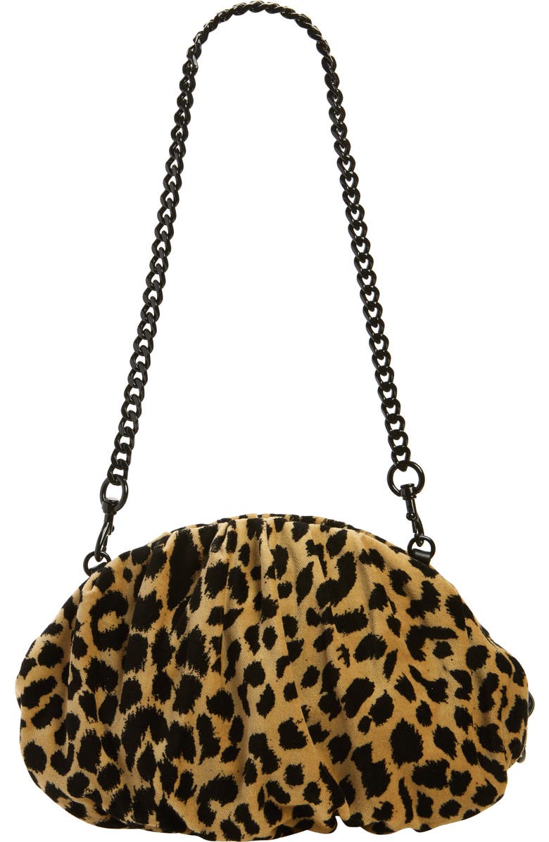 Rebecca Minkoff Small Ruched Clutch, Alternate, color, Leopard/ Black