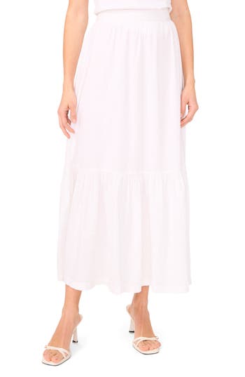 Halogen ® Beaded Embroidered Maxi Skirt In White
