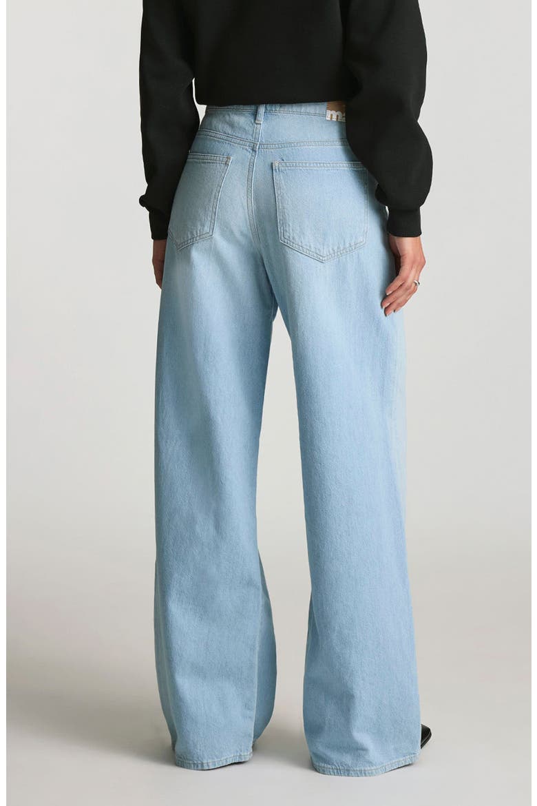 Joy Mid Rise Wide Leg Jeans, Alternate, color, LIGHT LINEN DENIM