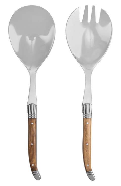 Laguiole Connoisseur 2-Piece Salad Server Set - Navy Blue
