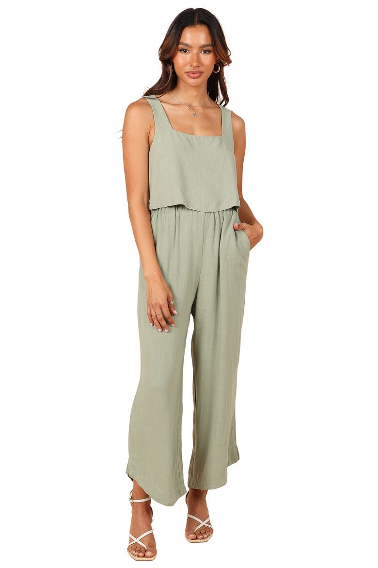 Eleanor Wide Leg Linen Pants, Alternate, color, GREEN
