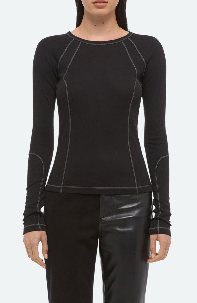 Helmut Lang BMX Raglan Top, Main, color, Black