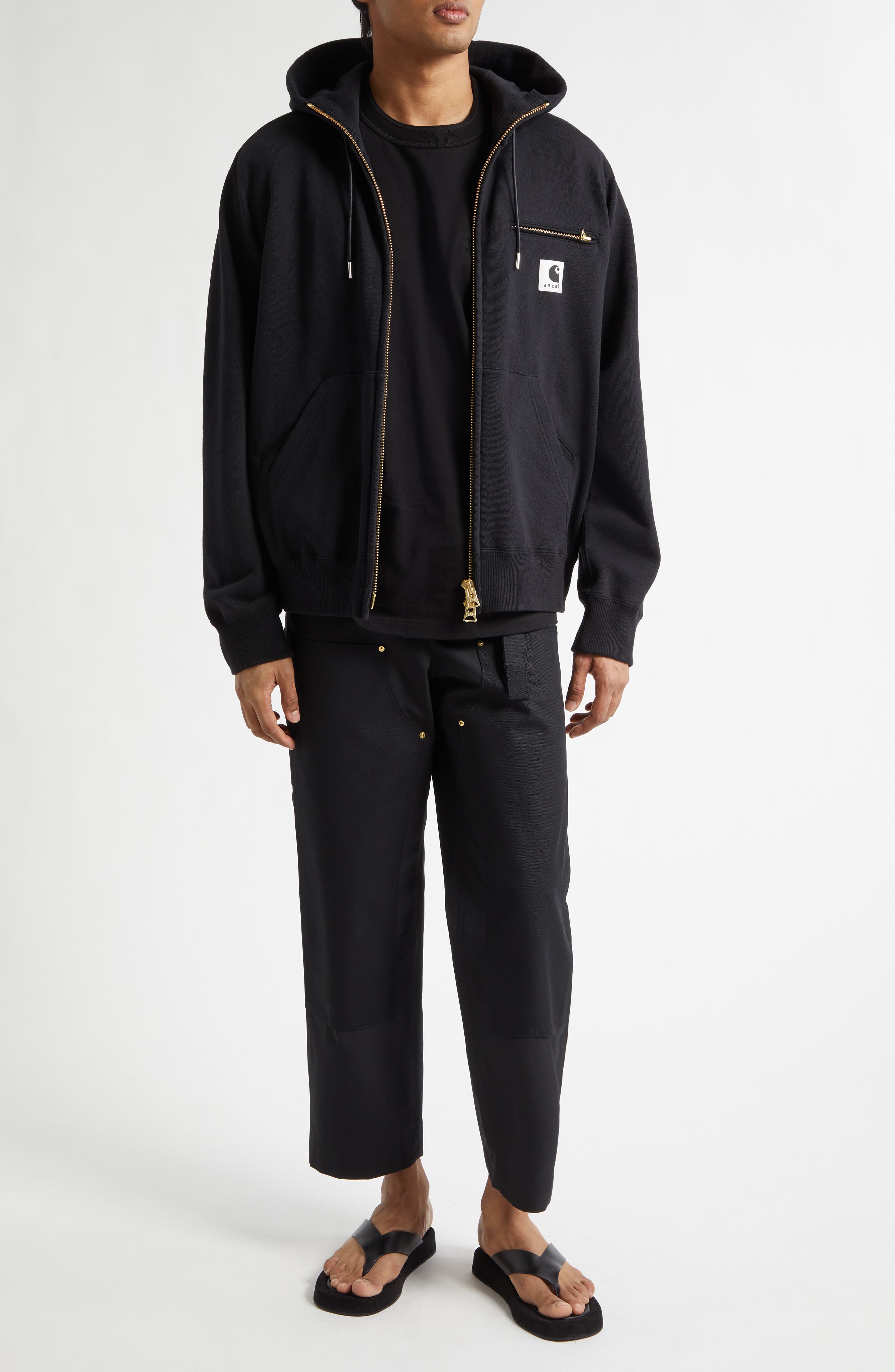 Carhartt WIP Cotton Jersey Full Zip Hoodie (Men) | Nordstrom