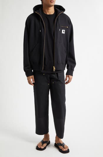 sacai × carhartt WIP ジップパーカー　サイズ3 Sacai Carhartt WIP Cotton Jersey Full Zip Hoodie | Nordstrom