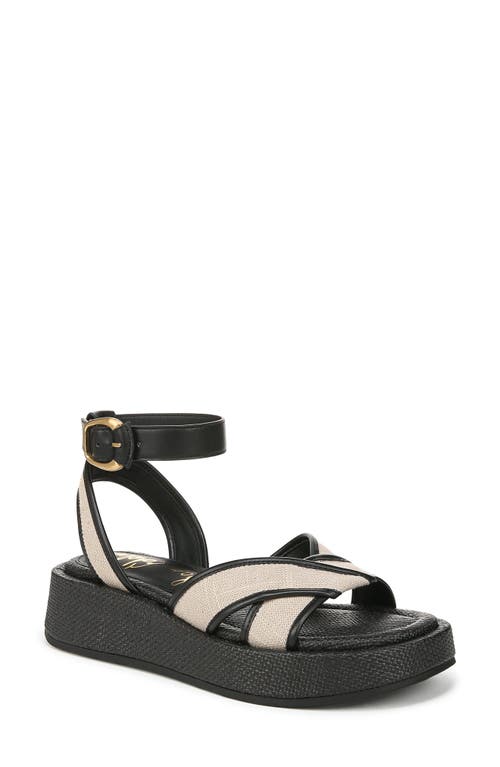 Shop Sam Edelman Nylie Woven Wedge Platform Sandal In Natural/black