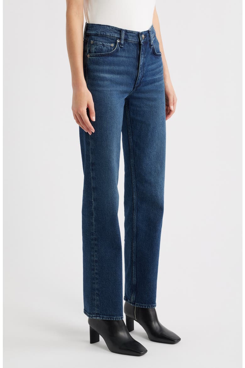Harlow Mid Rise Straight Leg Jeans, Alternate, color, TEO