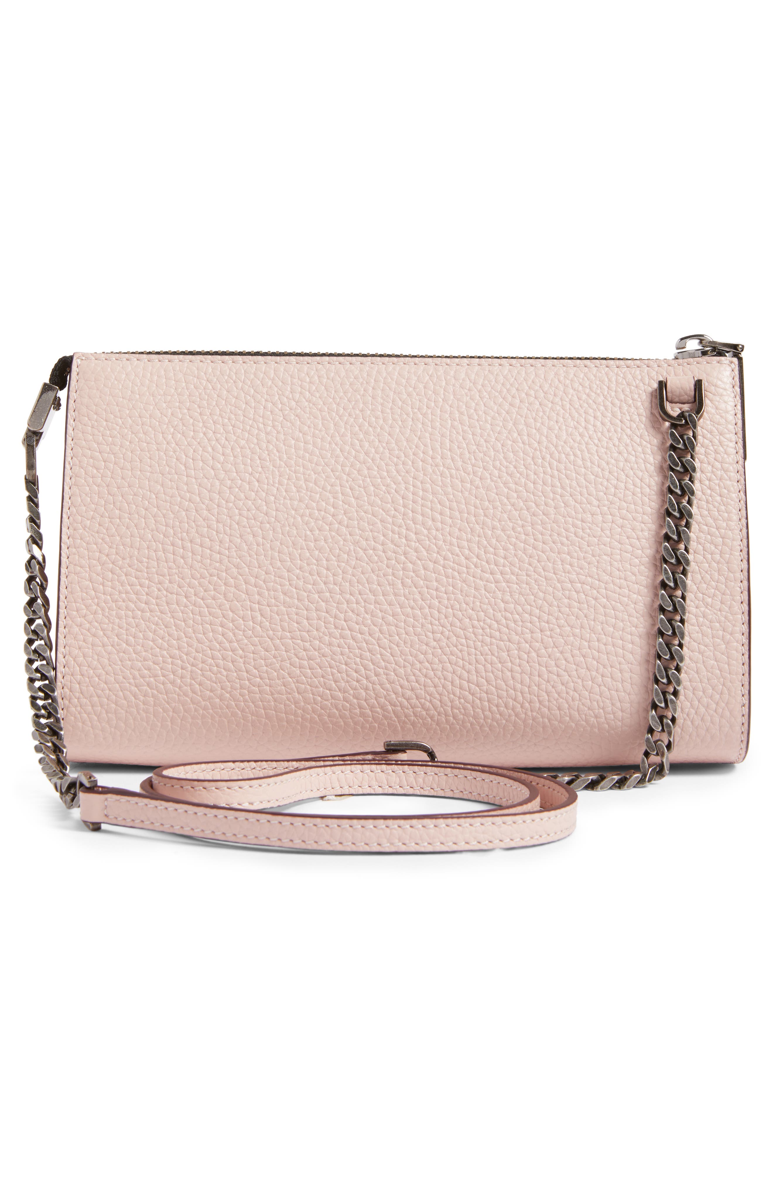 Small Gotham Leather Crossbody Wallet (Nordstrom Exclusive), Alternate, color, PALE PINK