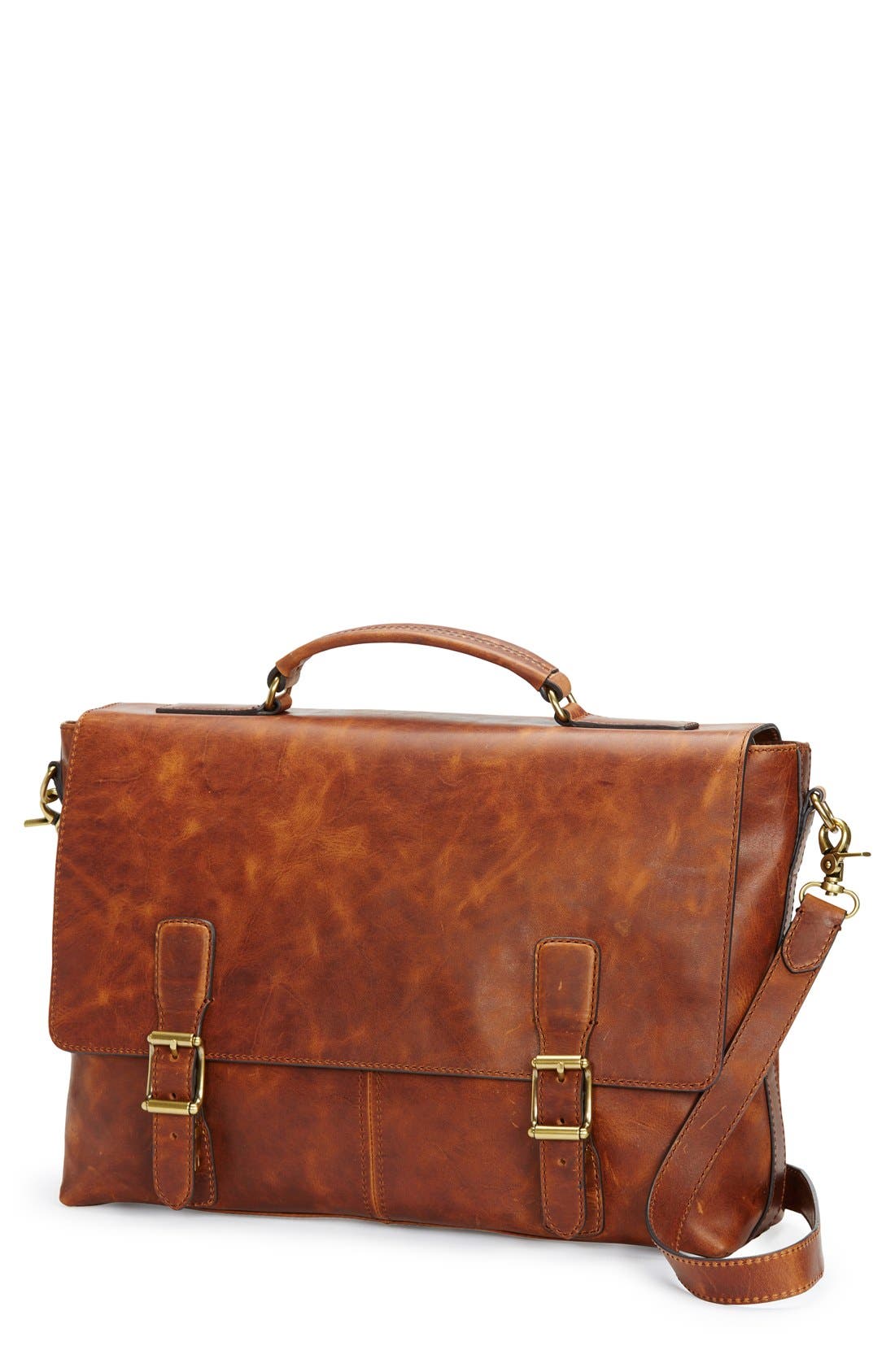 Frye Logan Leather Briefcase, Main, color, 