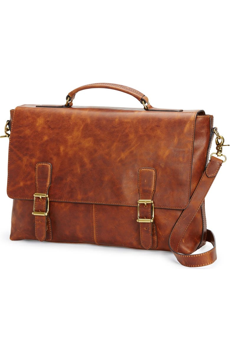 Frye Logan Leather Briefcase, Main, color,