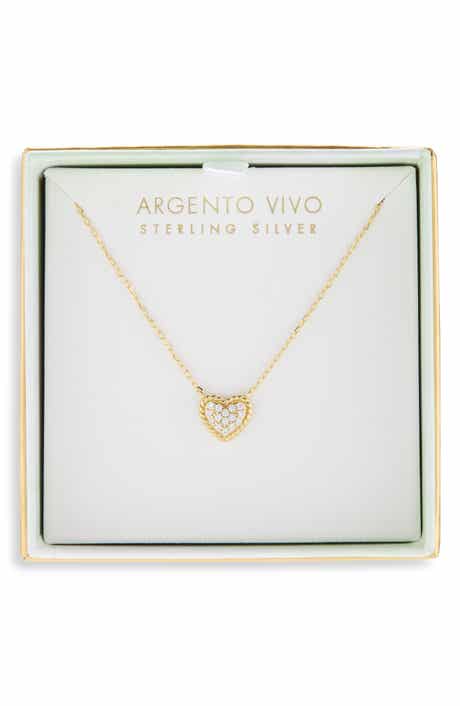 Pavé CZ Heart Pendant Necklace