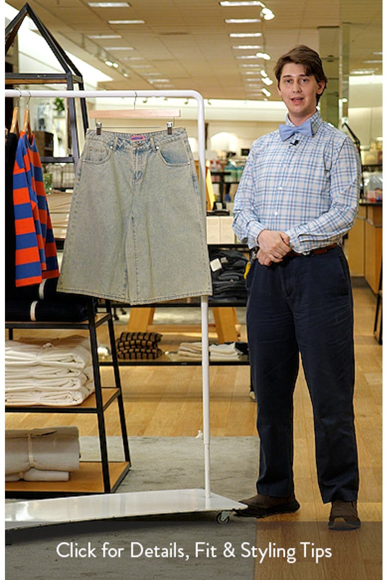 Xtra Long Acid Wash Nonstretch Denim Bermuda Shorts video
