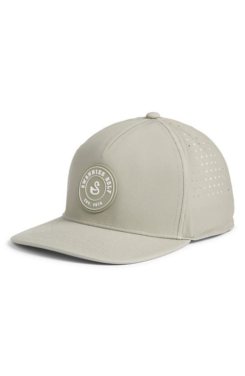 Swannies Wade Perforated Snapback Baseball Cap In Gray