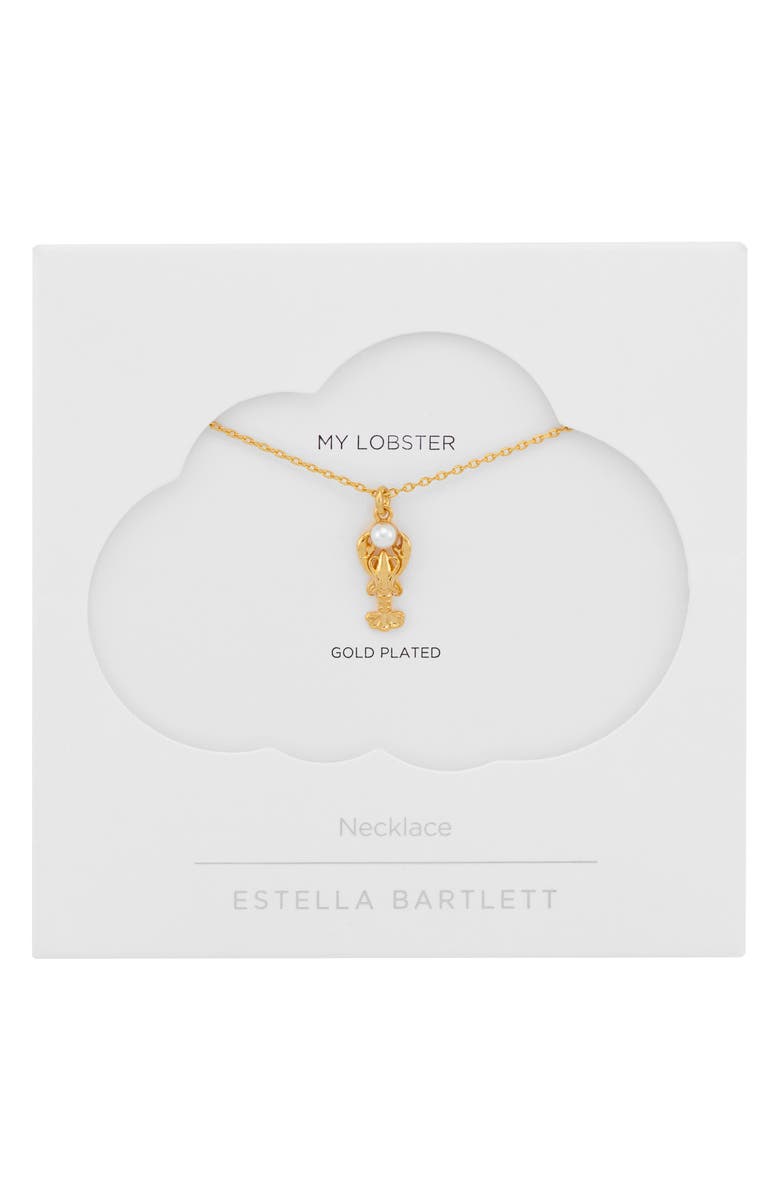 Estella Bartlett Lobster Pendant Necklace, Alternate, color, Gold